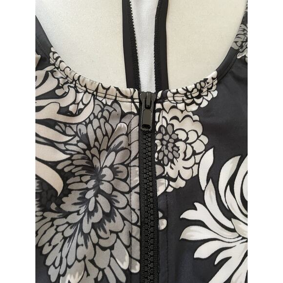 Joy Lab Swim One Piece Swimsuit Multicolor Floral Print Swimwear - Picture 3 of 10